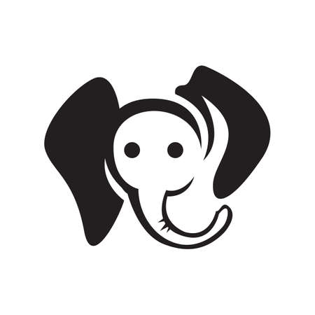 Head Of Elephant Logo Design vector element illustrationのイラスト素材