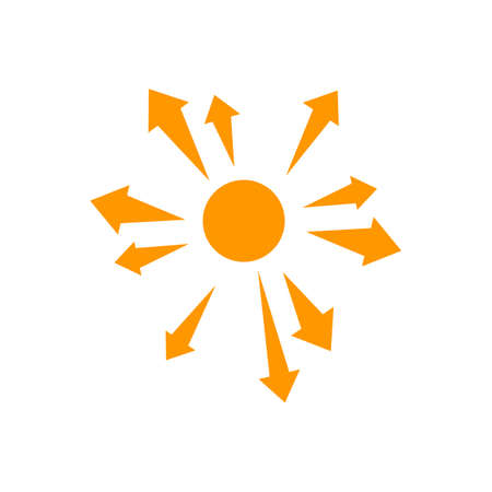 orange yellow Sun bright logo design vector icon illustrationのイラスト素材
