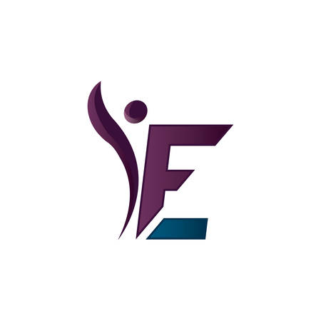 purple abstract healthy people logo design vector with herbal and green elements illustrationsのイラスト素材