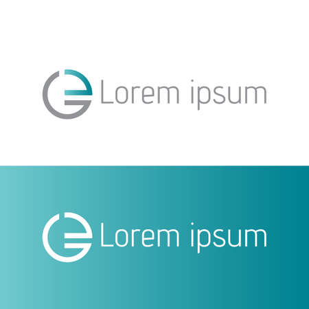 modern creative initial E Letter Logo Design vector illustrationsのイラスト素材