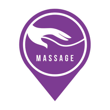 the illustrations of hands therapist massage logo design Vector template illustrationのイラスト素材