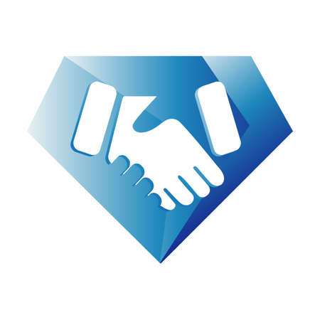 sign of teamwork and trust illustrations shake hand handshake logo vector the design meaning deal partnership friendship cooperation businessのイラスト素材