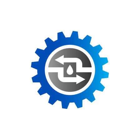 simple arrow sign symbol for automotive engine oil changeのイラスト素材