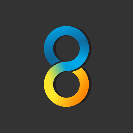 New Styles Abstract 8 eight Logo Vector Graphic Design for symbol sign element