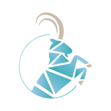 creative brand sign goat antelope deer bucks logo design vector of lamb symbolのイラスト素材