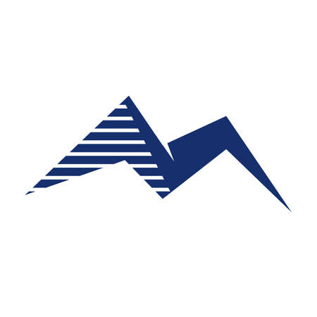 Modern Art Simple Mountain  design vector icon sign illustrationsのイラスト素材