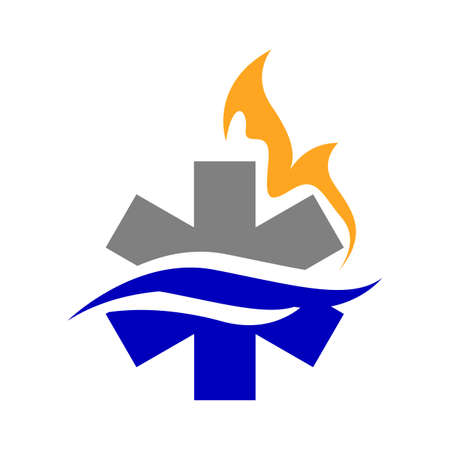 fire roof wrench and snow flakes icon for hvac  design vector business companyのイラスト素材
