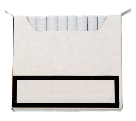 just opened pack of cigarettesの写真素材