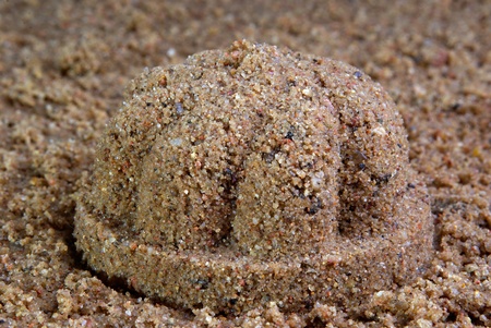 kulichik from sand close up  sand boxの写真素材