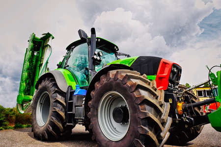 large farming tractor and tires, latest model
