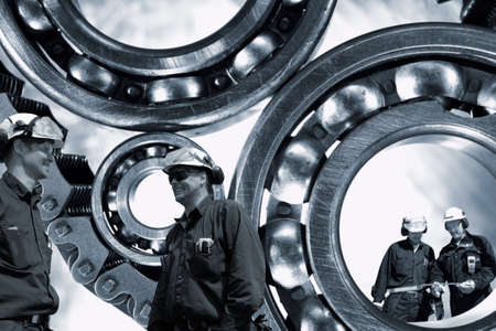 surreal concept of engineering, ball-bearings and mechanicsの写真素材