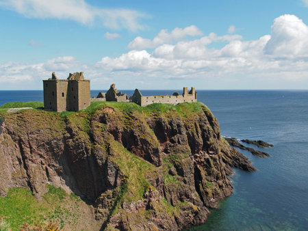 Dunnottar castle, Scotland north east coastline, may 2013のeditorial素材