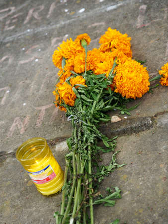 Festivities at a local cemetery for Day of the dead, Oaxaca Mexicoのeditorial素材