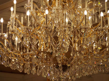 Chandelier in concert hall, Vienna Austria