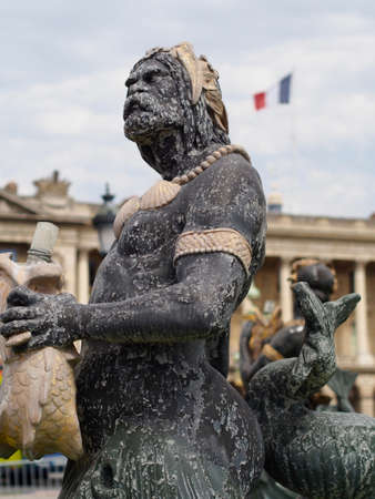 Fontaine des Mers, Paris Franceの写真素材