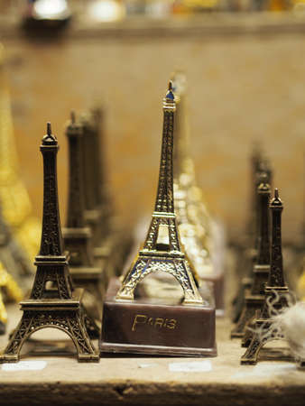 Eiffel tower Souvenirs, Paris Franceの写真素材