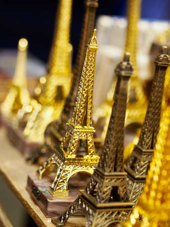 Eiffel tower Souvenirs, Paris Franceの写真素材