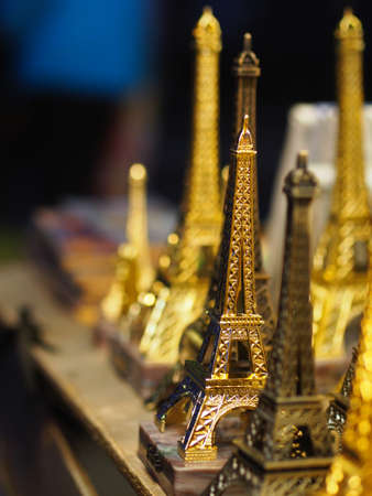 Eiffel tower Souvenirs, Paris Franceの写真素材