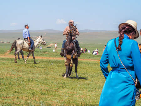 Naadam Festival Horse riding competitionのeditorial素材
