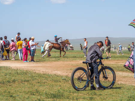 Naadam Festival Horse riding competitionのeditorial素材