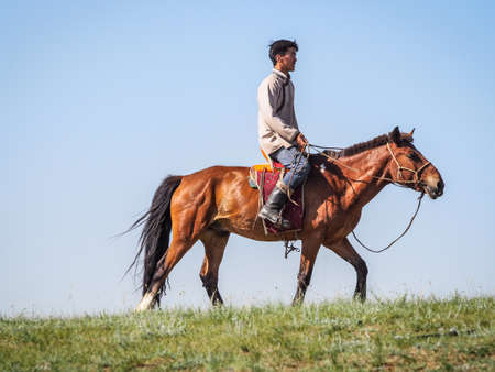 Naadam Festival Horse riding competitionのeditorial素材