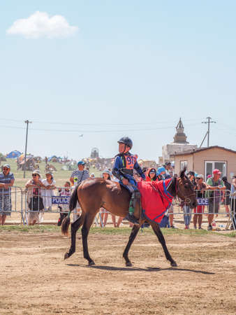 Naadam Festival Horse riding competitionのeditorial素材