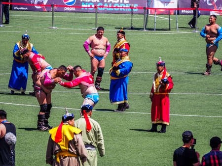 Naadam Festival Mens wrestling competitionのeditorial素材