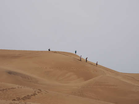 Gobi Desert, Mongolia at Gobi Gurvansaikan Park which translates to Three Beauties of the Gobiの写真素材