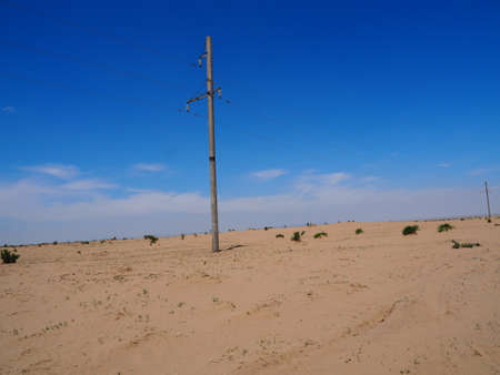 Rural Landscape of Mongolia, open plains and Gobi Desertの写真素材