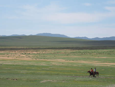 Rural landscape of Mongoliaの写真素材