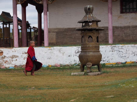 Shankh Khiid Monastery in Mongolia is home to 25 monks.のeditorial素材