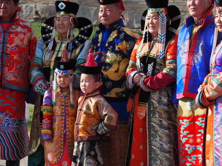 Traditional Outfits of Mongoliaのeditorial素材