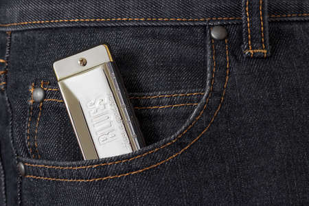 Blues harp on the pocket