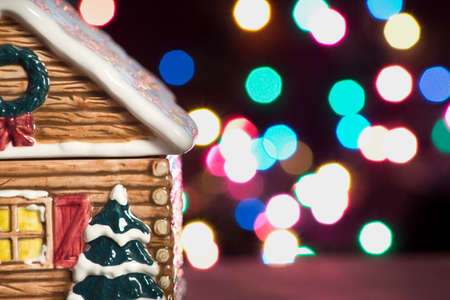 Christmas House Backgroundの写真素材