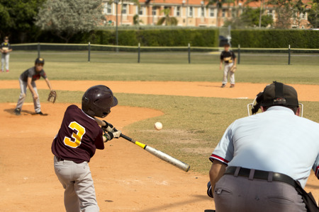 Kids playing Baseball in youth league