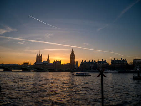 Big Ben in London from Thames River.のeditorial素材