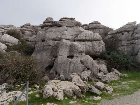 View of El Torcal de Antequera Natural Park.