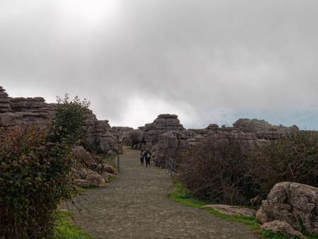 View of El Torcal de Antequera Natural Park.