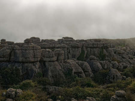 View of El Torcal de Antequera Natural Park.