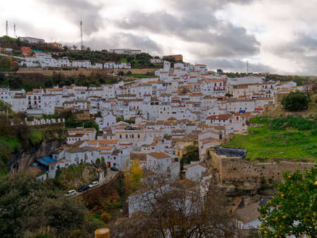 View of Setenil de las Bodegas city.の写真素材