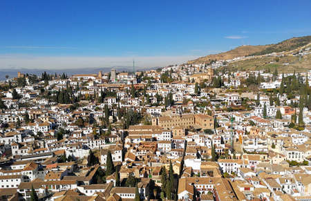 Granada, Spain, December 14, 2017: View of City of Granada.のeditorial素材