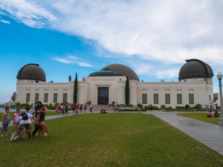 LOS ANGELES, USA - JUNE 28, 2016: View of Griffith Observatory in Los Angeles City on Summer.のeditorial素材