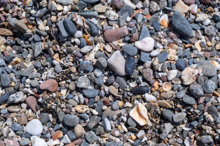 Beautiful stones on the beach in Malaga, Spain