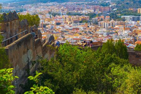 Panoramic view of Malaga during the summerのeditorial素材