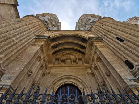 Malaga cathedral on Plaza del Obispo. Malaga, Andalusia, Spain.の写真素材