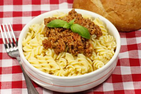 fusilli bolognaiseの写真素材