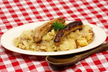 sausage and cabbageの写真素材