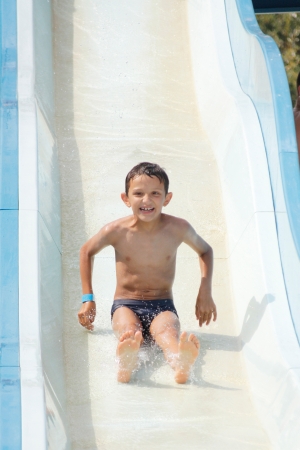 child in the poolの写真素材