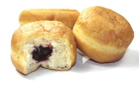 donut with raspberryの写真素材
