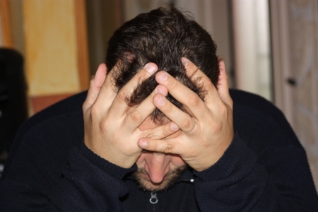 depressed manの写真素材